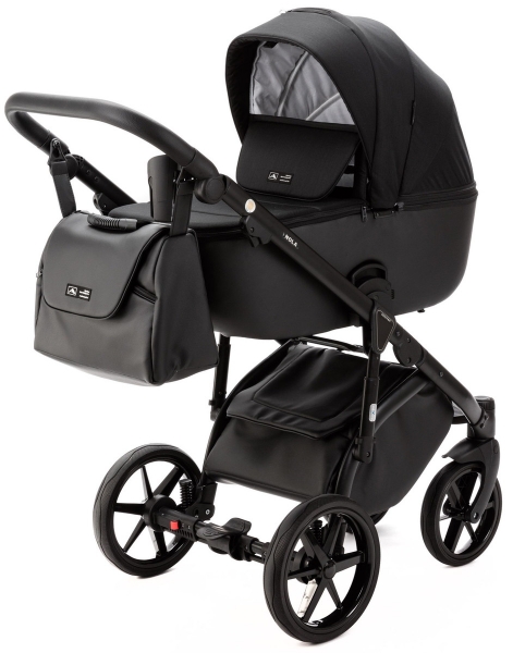 Детская коляска Adamex Nola 3 в 1 N-PS1 TIP (ЧЕРН.+ ЧЕРН.КОЖА)