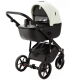 Детская коляска Adamex Nola Deluxe 2 в 1 N-SD104 (КРЕМОВАЯ КОЖА + ЧЕРН.КОЖА)