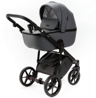 Детская коляска Adamex Nola Deluxe 3 в 1 N-SA32 (СЕРАЯ КОЖА)