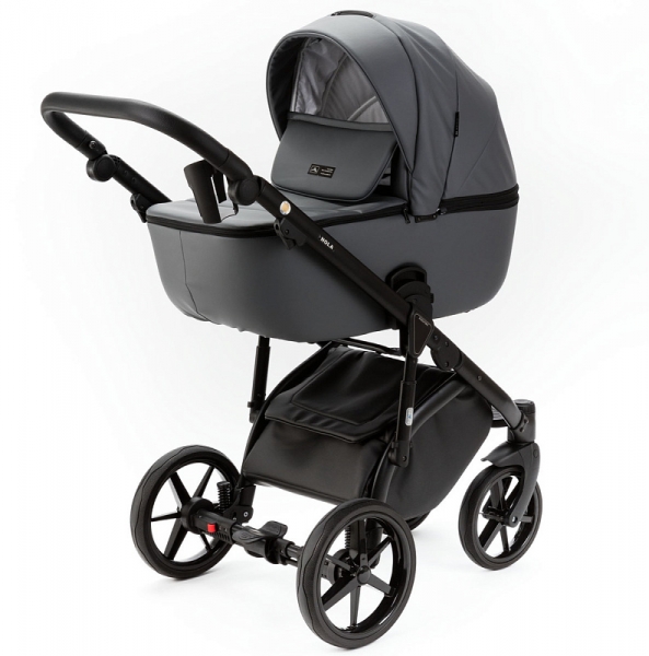Детская коляска Adamex Nola Deluxe 3 в 1 N-SA32 (СЕРАЯ КОЖА)