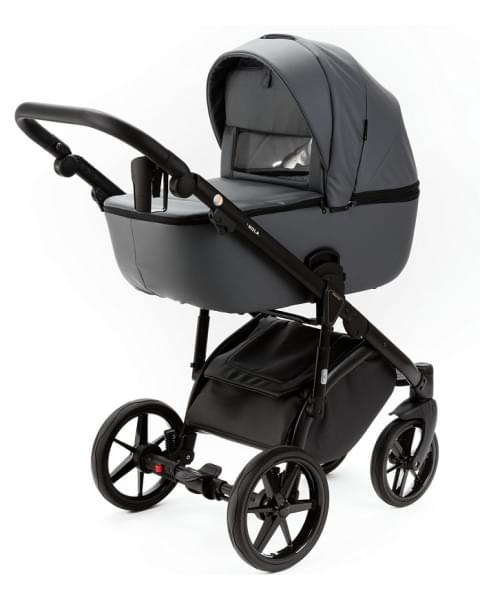 Детская коляска Adamex Nola Deluxe 3 в 1 N-SA32 (СЕРАЯ КОЖА)