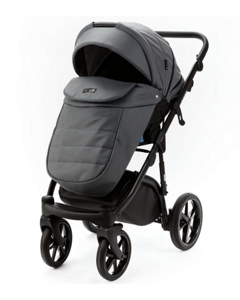 Детская коляска Adamex Nola Deluxe 3 в 1 N-SA32 (СЕРАЯ КОЖА)