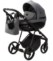 Детская коляска Adamex Quantum 2 в 1 Q-TK06 TIP (Т.СЕРЫЙ)