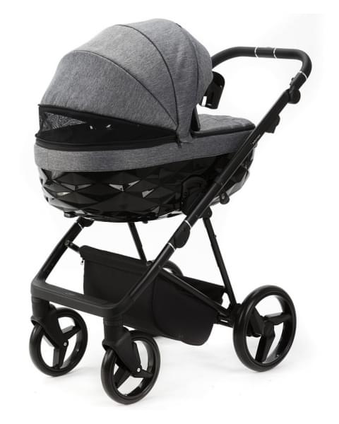 Детская коляска Adamex Quantum 2 в 1 Q-TK06 TIP (Т.СЕРЫЙ)