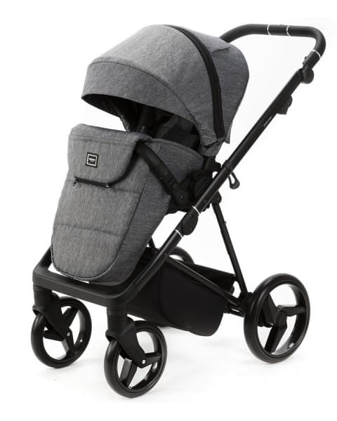 Детская коляска Adamex Quantum 2 в 1 Q-TK06 TIP (Т.СЕРЫЙ)