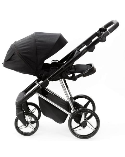 Детская коляска Adamex Quantum Star 3 в 1 Q-STAR51 (ЧЕРНЫЙ+ХРОМ РАМА)