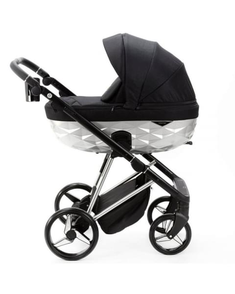 Детская коляска Adamex Quantum Star 3 в 1 Q-STAR51 (ЧЕРНЫЙ+ХРОМ РАМА)