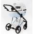 Детская коляска Adamex Quantum Superstar Deluxe 2 в 1 Q-STAR138-K (БЕЛ.КОЖА+ГОЛУБ.ДНО+ГОЛУБ.РАМА)