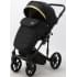 Детская коляска Adamex Rimini 2 в 1 RI01-TIP ЧЕРНЫЙ+ЧЕРН.КОЖА+ЗОЛОТО ОТДЕЛКА