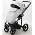 Детская коляска Adamex Rimini 2 в 1 RI29-LUX СВ.СЕР.ЖАККАРД+ЧЕРН.КОЖА+БЕЛ.ОТДЕЛКА