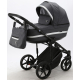 Детская коляска Adamex Rimini 3 в 1 RI93-TIP Т.СЕР+Т.СЕР.КОЖА+СЕРЕБР.ОТДЕЛКА