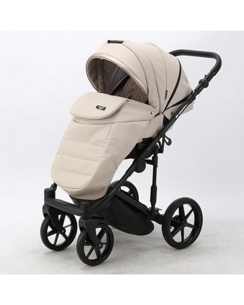 Детская коляска Adamex Rimini Deluxe 3 в 1 RI213 СВ.БЕЖ.КОЖА+БЕЖ.ПЕРЛ.ОТДЕЛКА