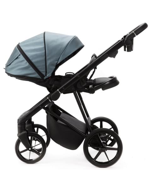 Детская коляска Adamex Vasco Deluxe 2 в 1 V-SM18 (ГОЛУБОЙ МЕТАЛИК КОЖА)