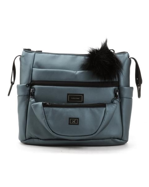 Детская коляска Adamex Vasco Deluxe 2 в 1 V-SM18 (ГОЛУБОЙ МЕТАЛИК КОЖА)