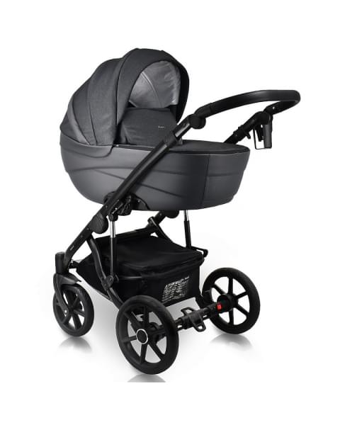 Детская коляска Bexa Ideal 2 в 1 ID 12 графит+графит кожа