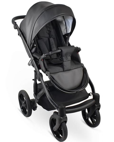 Детская коляска Bexa Ideal Eco 2 в 1 IE01 черный+черная кожа