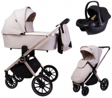 Детская коляска Peppy Monaco GP 3 в 1 с автокреслом Rise Beige