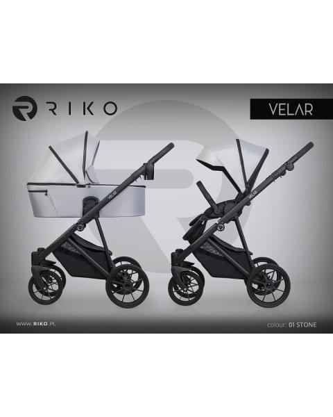 Детская коляска Riko Velar 2 в 1 01 Stone (серый)
