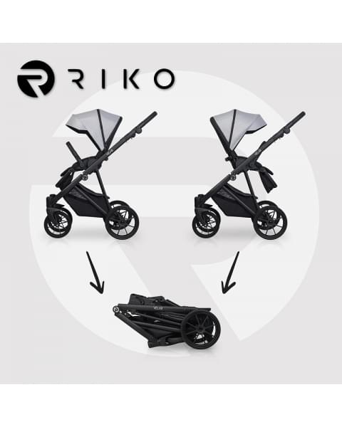 Детская коляска Riko Velar 2 в 1 01 Stone (серый)
