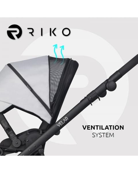 Детская коляска Riko Velar 2 в 1 01 Stone (серый)
