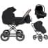 Детская коляска Roan Bass Next Classic d12 3 в 1 с автокреслом Tutis Elo Lux EduSky Black RCL063/1 Black