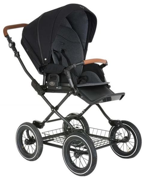Детская коляска Roan Bass Next Classic d12 3 в 1 с автокреслом Tutis Elo Lux EduSky Black RCL063/1 Black