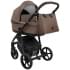 Детская коляска Roan Esso 2025 Кожа 2 в 1 ESSK/211/1 Camel/Black/руч.Тем.коричневый