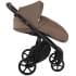 Детская коляска Roan Esso 2025 Кожа 2 в 1 ESSK/211/1 Camel/Black/руч.Тем.коричневый