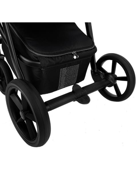 Детская коляска Roan Esso 2025 Кожа 2 в 1 ESSK/211/1 Camel/Black/руч.Тем.коричневый