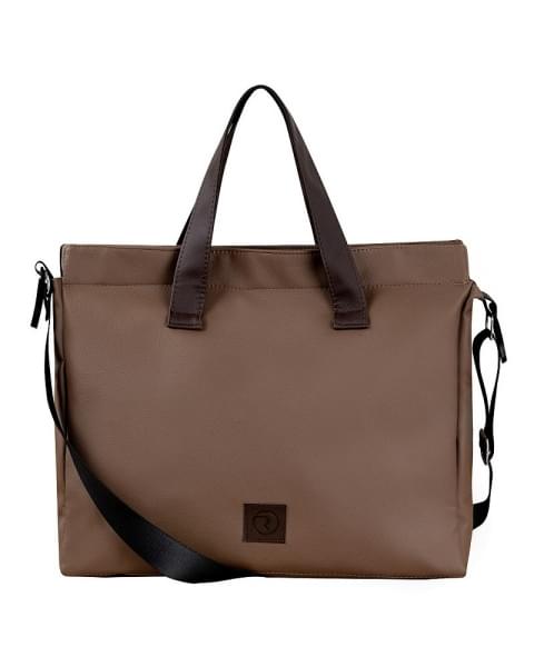 Детская коляска Roan Esso 2025 Кожа 2 в 1 ESSK/211/1 Camel/Black/руч.Тем.коричневый