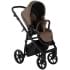 Детская коляска Roan Esso 2025 Кожа 2 в 1 ESSK/211/1 Camel/Black/руч.Тем.коричневый