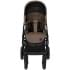 Детская коляска Roan Esso 2025 Кожа 2 в 1 ESSK/211/1 Camel/Black/руч.Тем.коричневый