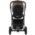Детская коляска Roan Esso 2025 Кожа 2 в 1 ESSK/211/1 Camel/Black/руч.Тем.коричневый