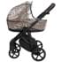 Детская коляска Roan Esso 2025 Кожа 2 в 1 ESSK/211/1 Camel/Black/руч.Тем.коричневый