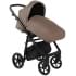 Детская коляска Roan Esso 2025 Кожа 2 в 1 ESSK/211/1 Camel/Black/руч.Тем.коричневый