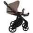 Детская коляска Roan Esso 2025 Кожа 2 в 1 ESSK/211/1 Camel/Black/руч.Тем.коричневый