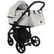 Детская коляска Roan Esso 2025 Кожа 2 в 1 ESSK/213/1 Island Stone /Black/руч.Тем.коричневый