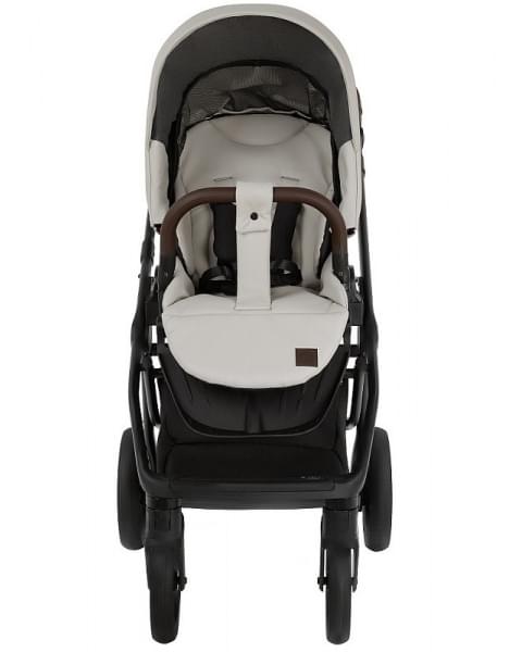 Детская коляска Roan Esso 2025 Кожа 2 в 1 ESSK/213/1 Island Stone /Black/руч.Тем.коричневый