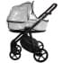 Детская коляска Roan Esso 2025 Кожа 2 в 1 ESSK/213/1 Island Stone /Black/руч.Тем.коричневый