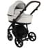 Детская коляска Roan Esso 2025 Кожа 2 в 1 ESSK/213/1 Island Stone /Black/руч.Тем.коричневый