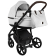 Детская коляска Roan Esso 2025 Кожа 2 в 1 ESSK/215/1 White/Black/руч.Тем.коричневый