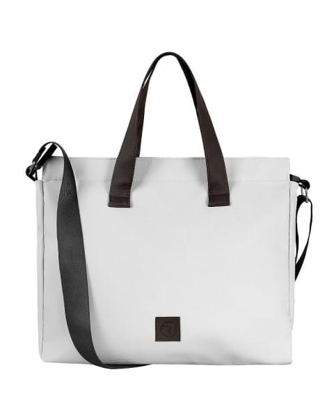 Детская коляска Roan Esso 2025 Кожа 2 в 1 ESSK/215/1 White/Black/руч.Тем.коричневый