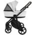 Детская коляска Roan Esso 2025 Кожа 2 в 1 ESSK/215/1 White/Black/руч.Тем.коричневый