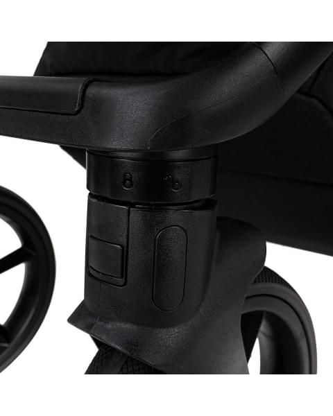 Детская коляска Roan Esso 2025 Кожа 2 в 1 ESSK/215/1 White/Black/руч.Тем.коричневый
