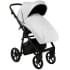 Детская коляска Roan Esso 2025 Кожа 2 в 1 ESSK/215/1 White/Black/руч.Тем.коричневый