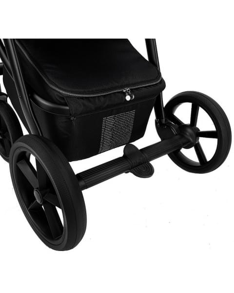Детская коляска Roan Esso 2025 Кожа 2 в 1 ESSK/215/1 White/Black/руч.Тем.коричневый