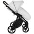 Детская коляска Roan Esso 2025 Кожа 2 в 1 ESSK/215/1 White/Black/руч.Тем.коричневый