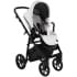 Детская коляска Roan Esso 2025 Кожа 2 в 1 ESSK/215/1 White/Black/руч.Тем.коричневый