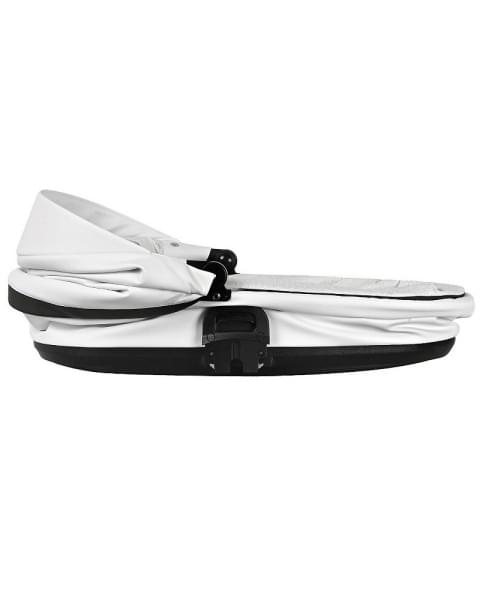 Детская коляска Roan Esso 2025 Кожа 2 в 1 ESSK/215/1 White/Black/руч.Тем.коричневый
