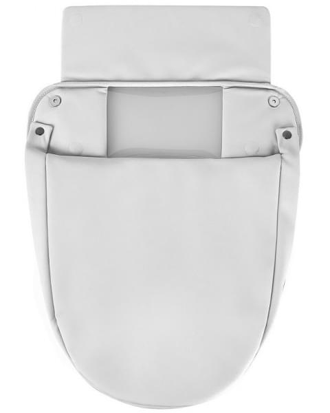 Детская коляска Roan Esso 2025 Кожа 2 в 1 ESSK/215/1 White/Black/руч.Тем.коричневый